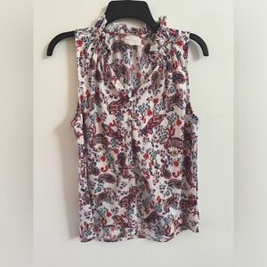 MELLODAY Sleeveless Paisley Blouse - Size Medium